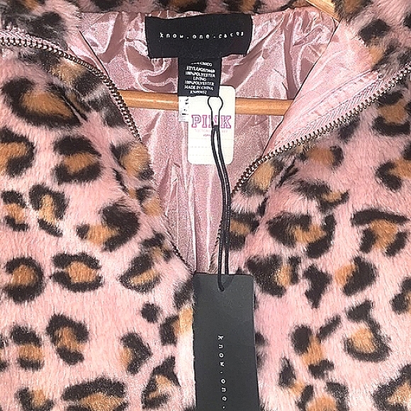 PINK VICTORIA'S SECRET Leopard Cheetah Fur Zip Teddy Bomber Jacket NWT - Picture 7 of 15